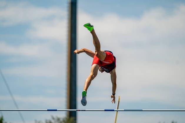 Ratingen, 28.06.2026, Leichathletik, Mehrkampf, Zehnkampf Dario Dester (Italy) beim Stabhochsprung *** Ratingen, June 28, 2026, Track and Field, Combined Events, Decathlon: Dario Dester of Italy in the pole vault