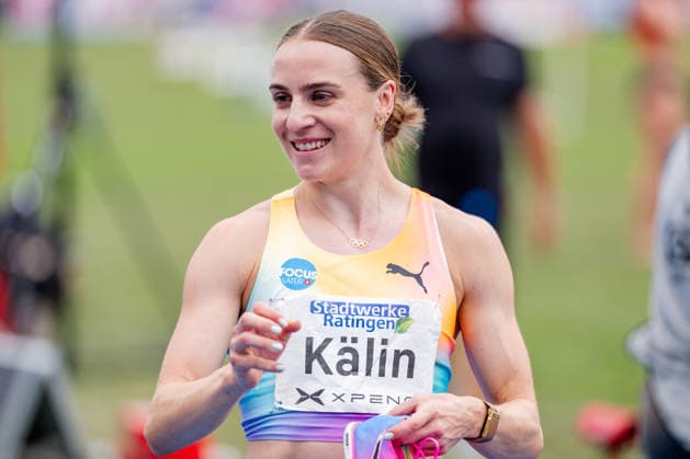 Ratingen, 28.06.2026, Leichathletik, Mehrkampf, Siebenkampf Strahlende Siegerin von Ratingen Annik Kälin (Switzerland) *** Ratingen, June 28, 2026, Track and Field, Combined Events, Heptathlon: Annik Kälin of Switzerland, the beaming champion from Ratingen