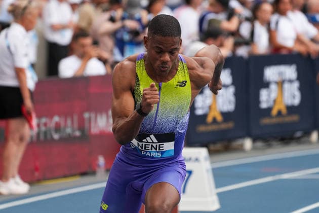 June 28, 2026, Paris, Å½Le-De-France, France: Zakithi Nene of South Africa starts the men s 400m final during the Wanda Diamond League Meeting de Paris at Stade Charlo ty. Paris France - ZUMAh209 20260628_zsp_h209_004 Copyright: xAlixHabibx