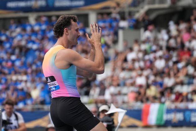 June 28, 2026, Paris, Å½Le-De-France, France: Kurtis Marschall of Australia celebrates after clearing the bar during the men s pole vault final at the Wanda Diamond League Meeting de Paris at Stade Charlo ty. Paris France - ZUMAh209 20260628_zsp_h209_005 Copyright: xAlixHabibx