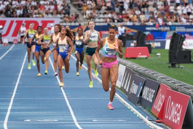 June 28, 2026, Paris, Å½Le-De-France, France: Audrey Werro of Switzerland crosses the finish line to win the women s 800m final in a world-leading time during the Wanda Diamond League Meeting de Paris at Stade Charlo ty. Paris France - ZUMAh209 20260628_zsp_h209_023 Copyright: xAlixHabibx