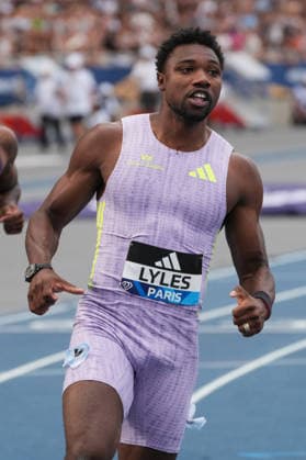 June 28, 2026, Paris, Å½Le-De-France, France: Noah Lyles of the United States slows down after the men s 100m final during the Wanda Diamond League Meeting de Paris at Stade Charlo ty. Paris France - ZUMAh209 20260628_zsp_h209_037 Copyright: xAlixHabibx