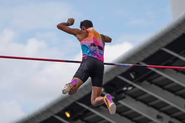 June 28, 2026, Paris, Å½Le-De-France, France: KC Lightfoot of the United States clears the bar during the men s pole vault final at the Wanda Diamond League Meeting de Paris at Stade Charlo ty. Paris France - ZUMAh209 20260628_zsp_h209_089 Copyright: xAlixHabibx