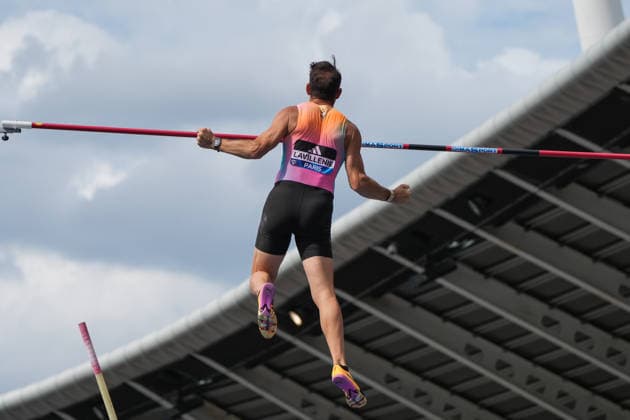 June 28, 2026, Paris, Å½Le-De-France, France: Renaud Lavillenie of France clears the bar during the men s pole vault final at the Wanda Diamond League Meeting de Paris at Stade Charlo ty. Paris France - ZUMAh209 20260628_zsp_h209_094 Copyright: xAlixHabibx