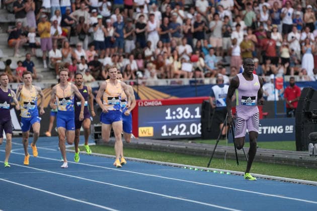 June 28, 2026, Paris, Å½Le-De-France, France: Marco Arop of Canada runs away from the field on his way to victory in the men s 800m final during the Wanda Diamond League Meeting de Paris at Stade Charlo ty. Paris France - ZUMAh209 20260628_zsp_h209_107 Copyright: xAlixHabibx