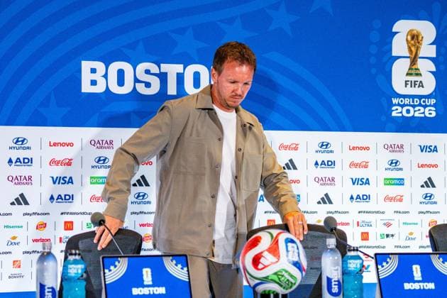 Fußball, FIFA WM 2026, Nationalteam Deutschland, Pressekonferenz FIFA Fussball Weltmeisterschaft 2026, Sechszehntelfinale, Deutschland vs. Paraguay, 28.06.2026, Boston Stadium Pressekonferenz mit Julian Nagelsmann (Deutschland) und Kai Havertz (Deutschland) vor dem Spiel gegen Paraguay *** 2026 FIFA World Cup, Round of 32, Germany vs. Paraguay, June 28, 2026, Boston Stadium: Press conference with Julian Nagelsmann (Germany) and Kai Havertz (Germany) ahead of the match against Paraguay Copyright: xBahhoxKarax