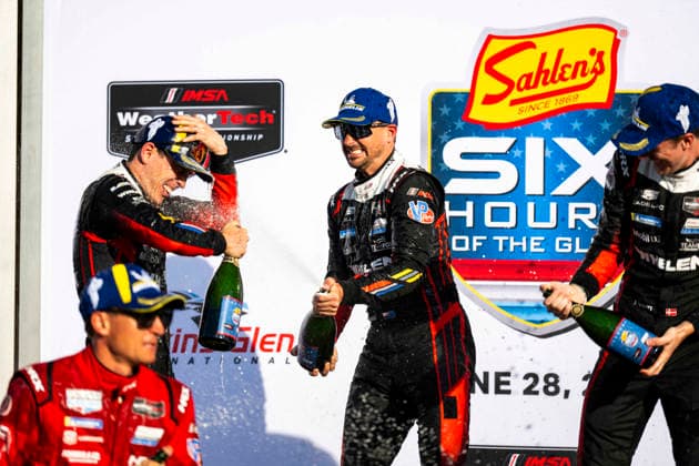 AUTO - 6 HOURS OF THE GLEN 2026 31 AITKEN Jack (gbr), BAMBER Earl (nzl), VESTI Frederik (dnk), Cadillac Whelen, Cadillac V-Series.R, podium during the Six Hours of the Glen 2026, 6th round of the 2026 IMSA WeatherTech SportsCar Championship, from June 26 to 28 on the Watkins Glen International in Watkins Glen, New York, United States of America - Watkins GlenUnited States  Copyright: xFabrizioxBoldonix