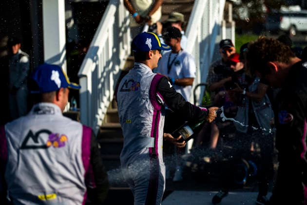 AUTO - 6 HOURS OF THE GLEN 2026 99 CAMERON Dane (usa), EDGAR Jonny (gbr), HYETT P. J. (usa), AO Racing, Oreca 07-Gibson, podium during the Six Hours of the Glen 2026, 6th round of the 2026 IMSA WeatherTech SportsCar Championship, from June 26 to 28 on the Watkins Glen International in Watkins Glen, New York, United States of America - Watkins GlenUnited States  Copyright: xFabrizioxBoldonix