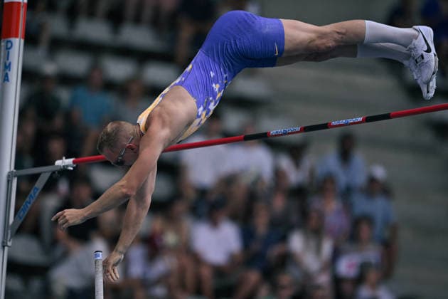 Wanda Diamond League in Paris FA Sam Kendricks competes during the Wanda Diamond League tournament at the Charlety Stadium in Paris on June 28, 2026. Photo by Firas Abdullah ABACAPRESS.COM Paris Ile-de-France France  Copyright: xAbdullahxFiras ABACAx