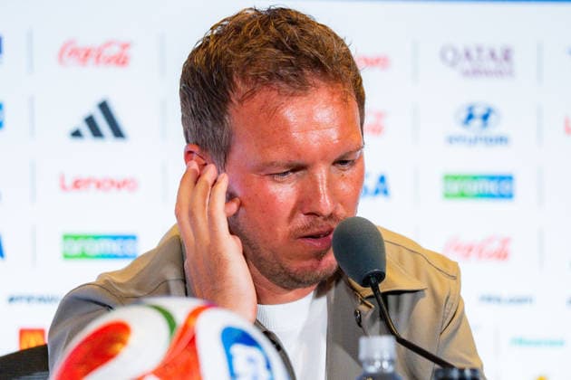Fußball, FIFA WM 2026, Nationalteam Deutschland, Pressekonferenz FIFA Fussball Weltmeisterschaft 2026, Sechszehntelfinale, Deutschland vs. Paraguay, 28.06.2026, Boston Stadium Pressekonferenz mit Julian Nagelsmann (Deutschland) und Kai Havertz (Deutschland) vor dem Spiel gegen Paraguay *** 2026 FIFA World Cup, Round of 32, Germany vs. Paraguay, June 28, 2026, Boston Stadium: Press conference with Julian Nagelsmann (Germany) and Kai Havertz (Germany) ahead of the match against Paraguay Copyright: xBahhoxKarax