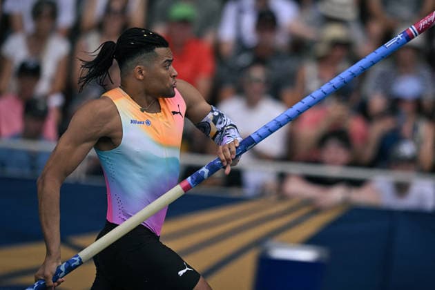 Wanda Diamond League in Paris FA Emmanouil Karalis competes during the Wanda Diamond League tournament at the Charlety Stadium in Paris on June 28, 2026. Photo by Firas Abdullah ABACAPRESS.COM Paris Ile-de-France France  Copyright: xAbdullahxFiras ABACAx