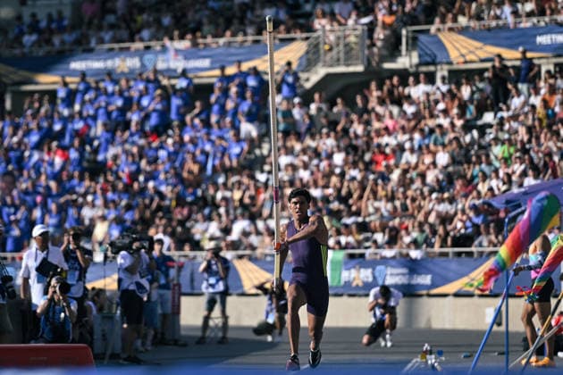 Wanda Diamond League in Paris FA Baptiste Thiery competes during the Wanda Diamond League tournament at the Charlety Stadium in Paris on June 28, 2026. Photo by Firas Abdullah ABACAPRESS.COM Paris Ile-de-France France  Copyright: xAbdullahxFiras ABACAx
