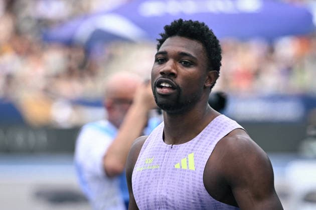 Wanda Diamond League in Paris FA Noah Lyles reacts after competing during the Wanda Diamond League tournament at the Charlety Stadium in Paris on June 28, 2026. Photo by Firas Abdullah ABACAPRESS.COM Paris Ile-de-France France  Copyright: xAbdullahxFiras ABACAx