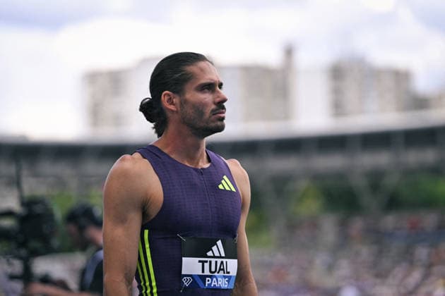 Wanda Diamond League in Paris FA Gabriel Tual looks on before competing during the Wanda Diamond League tournament at the Charlety Stadium in Paris on June 28, 2026. Photo by Firas Abdullah ABACAPRESS.COM Paris Ile-de-France France  Copyright: xAbdullahxFiras ABACAx