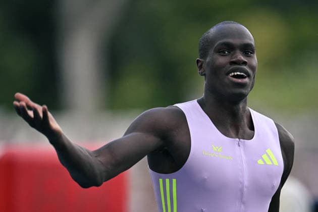 Wanda Diamond League in Paris FA Marco Arop reacts after competing during the Wanda Diamond League tournament at the Charlety Stadium in Paris on June 28, 2026. Photo by Firas Abdullah ABACAPRESS.COM Paris Ile-de-France France  Copyright: xAbdullahxFiras ABACAx