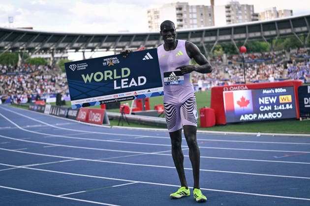 Wanda Diamond League in Paris FA Marco Arop poses after competing during the Wanda Diamond League tournament at the Charlety Stadium in Paris on June 28, 2026. Photo by Firas Abdullah ABACAPRESS.COM Paris Ile-de-France France  Copyright: xAbdullahxFiras ABACAx
