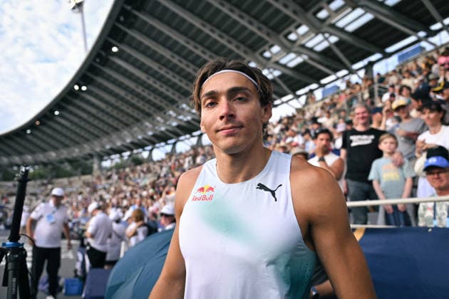 Wanda Diamond League in Paris FA Armand Duplantis reacts after competing during the Wanda Diamond League tournament at the Charlety Stadium in Paris on June 28, 2026. Photo by Firas Abdullah ABACAPRESS.COM Paris Ile-de-France France  Copyright: xAbdullahxFiras ABACAx