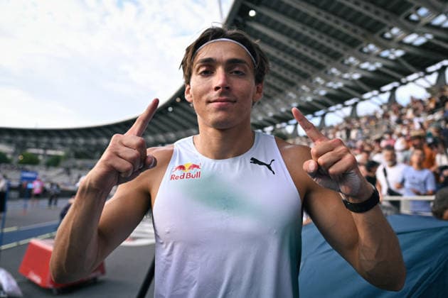 Wanda Diamond League in Paris FA Armand Duplantis reacts after competing during the Wanda Diamond League tournament at the Charlety Stadium in Paris on June 28, 2026. Photo by Firas Abdullah ABACAPRESS.COM Paris Ile-de-France France  Copyright: xAbdullahxFiras ABACAx
