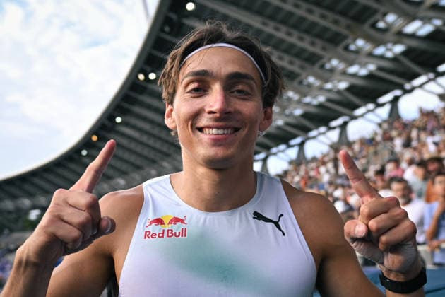 Wanda Diamond League in Paris FA Armand Duplantis reacts after competing during the Wanda Diamond League tournament at the Charlety Stadium in Paris on June 28, 2026. Photo by Firas Abdullah ABACAPRESS.COM Paris Ile-de-France France  Copyright: xAbdullahxFiras ABACAx