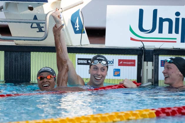 Sport Bilder des Tages #2 Settecolli Swimming Championships - Gretchen Walsh Sets World Record In 50m Freestyle - Rome Gretchen Walsh sets a new world record in the 50-meter freestyle final at the 62nd edition of the Settecolli International Swimming Championships in Rome, Italy on June 28, 2026, as Sara Curtis sets a new Italian record in third place and Sarah Sjostrom takes second, with Italian Deputy Prime Minister Antonio Tajani presenting the athletes. Photo by Andrea Bracaglia ABACAPRESS.COM Rome Italy Italy  Copyright: xBracagliaxAndrea ABACAx