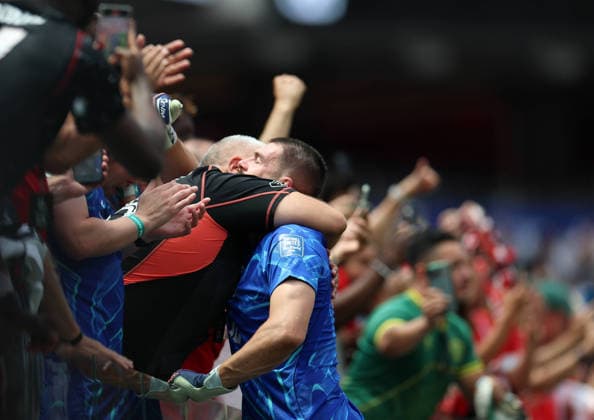 260629 -- LOS ANGELES, June 29, 2026 -- Maxime Crepeau R, goalkeeper of Canada, celebrate after the round of 32 match between Canada and South Africa at the 2026 FIFA World Cup, WM, Weltmeisterschaft, Fussball at Los Angeles Stadium in Los Angeles, the United States, June 28, 2026. SPU.S.-LOS ANGELES-FOOTBALL-FIFA WORLD CUP-ROUND OF 32-CAN VS RSA MaoxSiqian  (SP)U.S.-LOS ANGELES-FOOTBALL-FIFA WORLD CUP-ROUND OF 32-CAN VS RSA IMAGO MaoxSiqian  imago images 0860242961