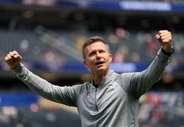 260629 -- LOS ANGELES, June 29, 2026 -- Jesse Marsch, head coach of Canada, celebrates after the round of 32 match between Canada and South Africa at the 2026 FIFA World Cup, WM, Weltmeisterschaft, Fussball at Los Angeles Stadium in Los Angeles, the United States, June 28, 2026. SPU.S.-LOS ANGELES-FOOTBALL-FIFA WORLD CUP-ROUND OF 32-CAN VS RSA BaixXuefei  (SP)U.S.-LOS ANGELES-FOOTBALL-FIFA WORLD CUP-ROUND OF 32-CAN VS RSA IMAGO BaixXuefei  imago images 0860243176