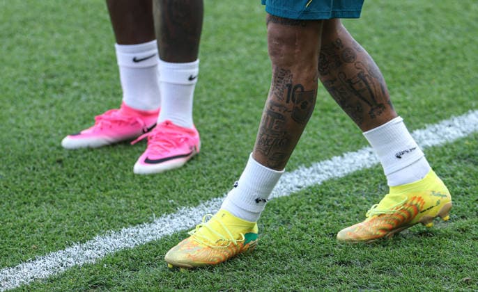 Fußball, FIFA WM 2026, Nationalteam Brasilien, Training #2 (260629) -- HOUSTON, June 29, 2026 -- Neymar of Brazil attends a training session at the FIFA World Cup, WM, Weltmeisterschaft, Fussball 2026 in Houston, the United States, June 28, 2026. ) (SP)U.S.-HOUSTON-FOOTBALL-FIFA WORLD CUP-TRAINING-BRAZIL LixMing 
