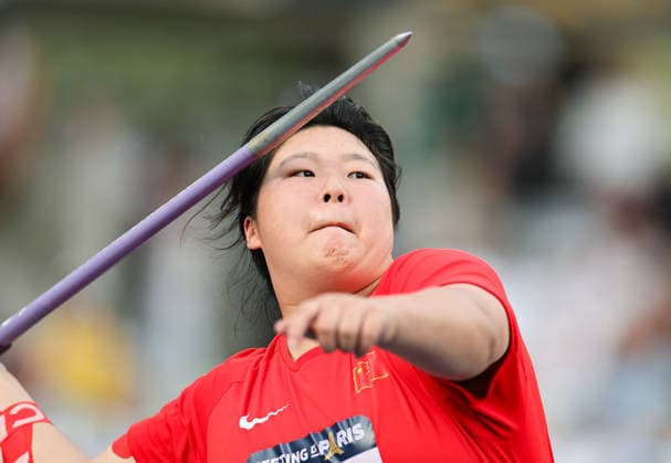 (260629) -- PARIS, June 29, 2026 -- Yan Ziyi of China competes during the women s javelin throw final at the 2026 World Athletics Diamond League in Paris, France, June 28, 2026. ) (SP)FRANCE-PARIS-ATHLETICS-DIAMOND LEAGUE 2026 WuxHuiwo 