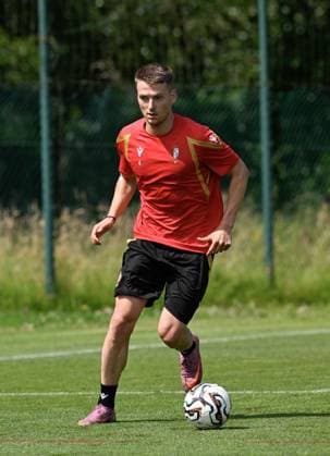 Standard s Dimitri Lavalee pictured during a training session of Belgian first division soccer team Standard de Liege, on Monday 29 June 2026 in Liege, in preparation of the upcoming 2026-2027 Belgian first division soccer season. JOHNxTHYS  x179849357x