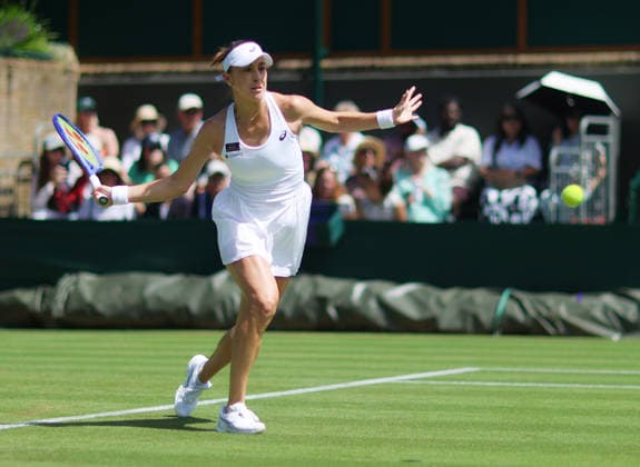 Wimbledon Championships 2026, Day One, AELTC Wimbledon, London, UK - 29 06 2026 Belinda Bendic (SUI) in action during her first round match against Mika Stojsavljevic (GBR) in the 2026 Wimbledon Championships at the AELTC London London AELTC Wimbledon London GBR, UK NEWSPAPERS OUT Copyright: xMarkxGreenwoodx
