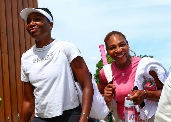 Venus Williams and Serena Williams after practice Wimbledon Tennis Championships, Day 1, The All England Lawn Tennis and Croquet Club, London, UK - 29 Jun 2026London The All England Lawn Tennis and United Kingdom  Copyright: xJamesxMarsh Shutterstockx 16964101ae