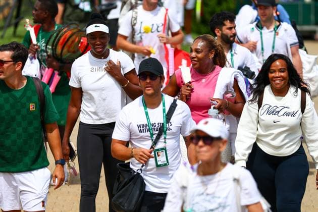 Venus Williams and Serena Williams after practice Wimbledon Tennis Championships, Day 1, The All England Lawn Tennis and Croquet Club, London, UK - 29 Jun 2026London The All England Lawn Tennis and United Kingdom  Copyright: xJamesxMarsh Shutterstockx 16964101ao