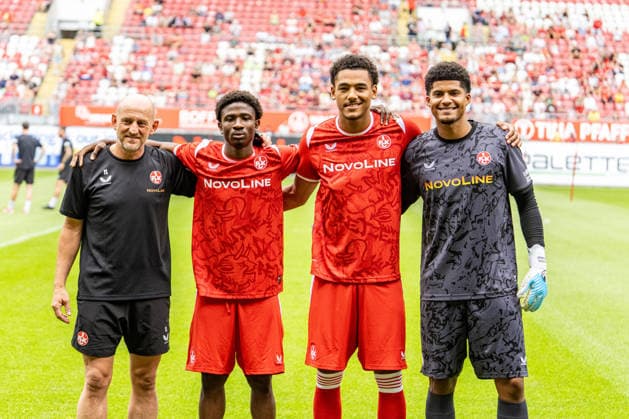 29.06.2026, xdaymx, Fussball 2.Bundesliga, 1.FC Kaiserslautern - Trainingsauftakt Saison 2026 27 vl. Cheftrainer Torsten Lieberknecht, Ibrahim KanatÃ , Thierry Tazemeta und Yannick Onohiol. (DFL DFB REGULATIONS PROHIBIT ANY USE OF PHOTOGRAPHS as IMAGE SEQUENCES and or QUASI-VIDEO) Kaiserslautern *** June 29, 2026, xdaymx, Soccer 2. Bundesliga, 1. FC Kaiserslautern Starts Training for the 2026-27 Season under Head Coach Torsten Lieberknecht, Ibrahim Kanato Thierry Tazemeta, and Yannick Onohiol. DFL and DFB regulations prohibit any use of photographs as image sequences and or quasi-video. Kaiserslautern