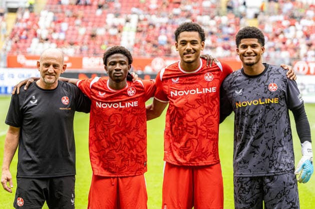 29.06.2026, xdaymx, Fussball 2.Bundesliga, 1.FC Kaiserslautern - Trainingsauftakt Saison 2026 27 vl. Cheftrainer Torsten Lieberknecht, Ibrahim KanatÃ , Thierry Tazemeta und Yannick Onohiol. (DFL DFB REGULATIONS PROHIBIT ANY USE OF PHOTOGRAPHS as IMAGE SEQUENCES and or QUASI-VIDEO) Kaiserslautern *** June 29, 2026, xdaymx, Soccer 2. Bundesliga, 1. FC Kaiserslautern Starts Training for the 2026-27 Season under Head Coach Torsten Lieberknecht, Ibrahim Kanato Thierry Tazemeta, and Yannick Onohiol. DFL and DFB regulations prohibit any use of photographs as image sequences and or quasi-video. Kaiserslautern
