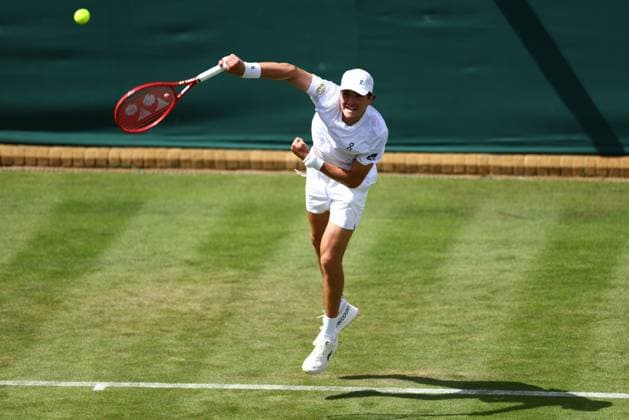Joao Fonseca during his first round match Wimbledon Tennis Championships, Day 1, The All England Lawn Tennis and Croquet Club, London, UK - 29 Jun 2026London The All England Lawn Tennis and United Kingdom  Copyright: xJamesxMarsh Shutterstockx 16964101bt