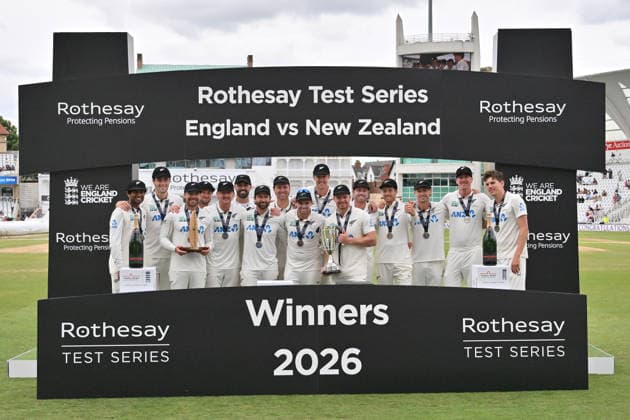 England v New Zealand, International Test Match 2026 New Zealand winners of The Rothesay Test Series during the International Test Match 2026 match between England and New Zealand at Trent Bridge, Nottingham, UK on 29 June 2026. Nottingham Trent Bridge Nottinghamshire UK Editorial use only , Copyright: xStevexPoolex PSI-24435-0047