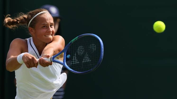 Belgian Hanne Vandewinkel pictured in action during a first roung game between Belgian Vandewinkel WTA, Tennis Damen 103) and US Liu (WTA 146) in the Ladies singles at Wimbledon grand slam tennis tournament in London, Britain, Monday 29 June 2026. BENOITxDOPPAGNE  x179877145x