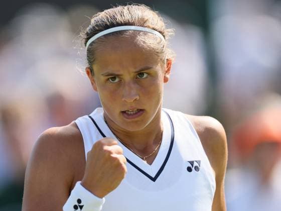 Belgian Hanne Vandewinkel reacts during a first roung game between Belgian Vandewinkel WTA, Tennis Damen 103) and US Liu (WTA 146) in the Ladies singles at Wimbledon grand slam tennis tournament in London, Britain, Monday 29 June 2026. BENOITxDOPPAGNE  x179879129x