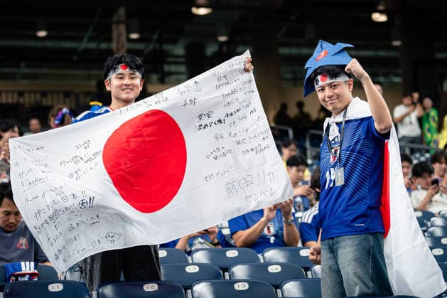 June 29, 2026: Japan fans before the FIFA World Cup, WM, Weltmeisterschaft, Fussball 2026 soccer match between Brazil and Japan at Houston Stadium in Houston, Texas, on Monday, June 29, 2026. - ZUMAp213 20260629_znp_p213_002 Copyright: xLynnxPenningtonx