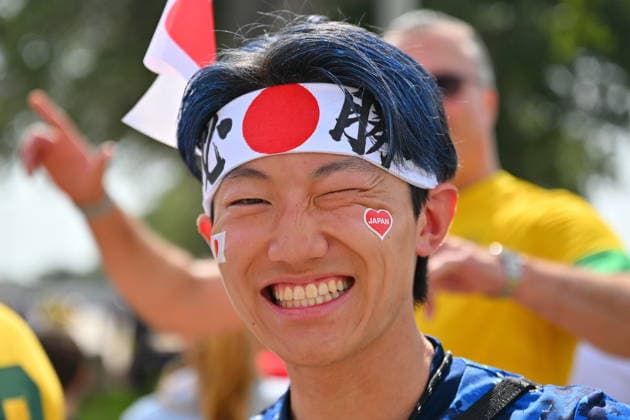 FIFA World Cup, WM, Weltmeisterschaft, Fussball 2026 - Round of 32 - Brazil vs Japan Supporters of Japan arrive to the stadium before the FIFA World Cup 2026 Round of 32 match Brazil against Japan, in Houston, USA, 29 June 2026. HOUSTON United States  Copyright: xSAMxWASSONx