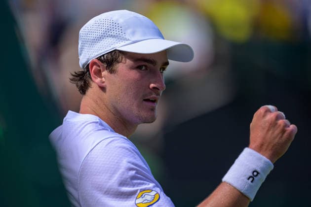 Day One: The Championships - Wimbledon 2026 LONDON, ENGLAND JUNE 29 - Joao Fonseca of Brazil during his Gentlemen s Single First Round at The Wimbledon Lawn Tennis Championship at Wimbledon on June 29, 2026 in London, England. (Photo by Keeran Marquis)  Copyright: xKeeranxMarquis Fotoarena SPPx Sportspressphoto_SPR179868