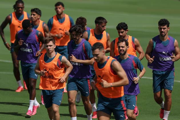 FIFA World Cup, WM, Weltmeisterschaft, Fussball 2026 - Portugal training Portugal soccer team players during the training session at the training site at Garden District Park for the FIFA World Cup 2026, Palm Beach, Florida, USA, 29 June 2026. Portgual plays a round of 32 match on 03 July against Croatia. Palm Beach Florida United States  Copyright: xMIGUELxA.xLOPESx
