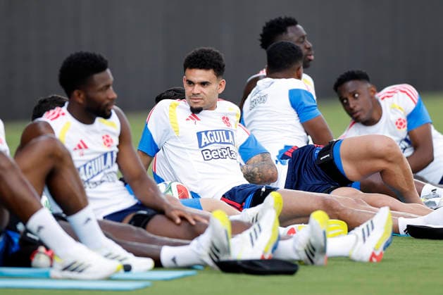 Player of Colombia Luis Diaz reacts during the team s training session at the Miami Inter CF Stadium in Fort Lauderdale, Florida, US, at the 2026 FIFA World Cup, WM, Weltmeisterschaft, Fussball on 29 June 2026. Training session of Colombia in Fort Lauderdale !ACHTUNG: NUR REDAKTIONELLE NUTZUNG!  Copyright: xAlbertoxEstevezx GRAF7680 20260629-55020746294_1