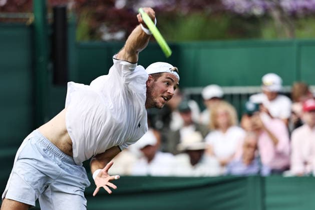 Jan-Lennard Struff, GER , during first round of 2026 All England Lawn Tennis Championships at Wimbledon, mens singles, London, 29 06 2026; - *** Jan Lennard Struff, GER, during the first round of the 2026 All England Lawn Tennis Championships at Wimbledon, men s singles, London, June 29, 2026 