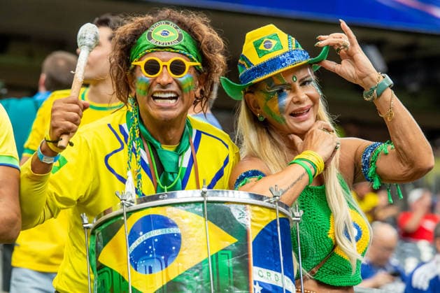 June 29, 2026: Brazil fans prior to a FIFA World Cup, WM, Weltmeisterschaft, Fussball Round of 32 match between Brazil and Japan in Houston, TX. .. CSM USA - ZUMAc04_ 20260629_faf_c04_006 Copyright: xTraskxSmithx
