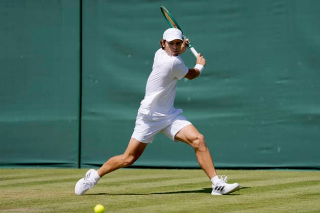 2026-06-29 The Championships - Wimbledon 2026 - Day One LONDON, UNITED KINGDOM - JUNE 29: Aleksandar Kovacevic of United States during Day One of the The Championships - Wimbledon 2026 at All England Lawn Tennis and Croquet Club on June 29, 2026 in London, England. (Photo by Marleen Fouchier BSR Agency) London United Kingdom Content not available for redistribution in The Netherlands directly or indirectly through any third parties. Copyright: xBSRxAgencyx