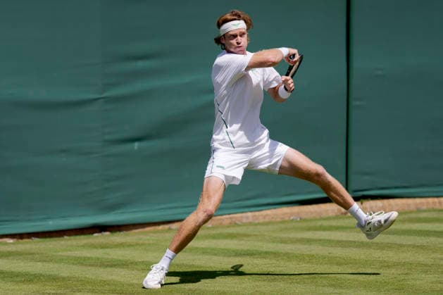 2026-06-29 The Championships - Wimbledon 2026 - Day One LONDON, UNITED KINGDOM - JUNE 29: Andrey Rublev of Russia during Day One of the The Championships - Wimbledon 2026 at All England Lawn Tennis and Croquet Club on June 29, 2026 in London, England. (Photo by Marleen Fouchier BSR Agency) London United Kingdom Content not available for redistribution in The Netherlands directly or indirectly through any third parties. Copyright: xBSRxAgencyx