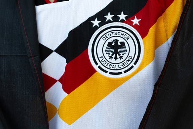 June 29, 2026; Foxborough, Massachusetts, USA; A supporter wears a German shirt ahead of a FIFA World Cup, WM, Weltmeisterschaft, Fussball 2026 Round of 32 match between Germany and Paraguay at Boston Stadium. (c) CSM - ZUMAc04_ 20260629_zma_c04_001 Copyright: xBurtxGranofskyx