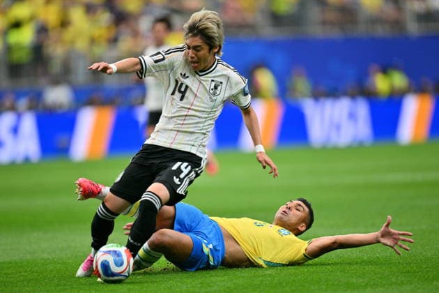 FIFA World Cup, WM, Weltmeisterschaft, Fussball 2026 - Round of 32 - Brazil vs Japan Junya Ito (L) of Japan in action against Casemiro (R) of Brazil during the FIFA World Cup 2026 Round of 32 match Brazil against Japan, in Houston, USA, 29 June 2026. HOUSTON United States  Copyright: xSAMxWASSONx