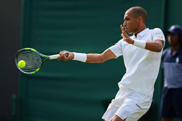 Felix Auger Aliassime during his first round match Wimbledon Tennis Championships, Day 1, The All England Lawn Tennis and Croquet Club, London, UK - 29 Jun 2026London The All England Lawn Tennis and United Kingdom  Copyright: xKieranxMcManus Shutterstockx 16964107ei